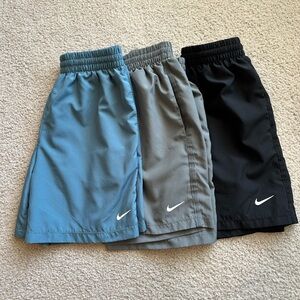 Nike Boys' Dri-FIT Shorts - Blue, Gray, Black Set boys medium